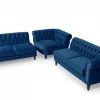 Lauren Medium Blue Velvet Corner Sofa split