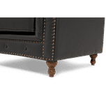 Montrose Black Leather Armchair feet