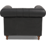 Montrose Black Leather Armchair rear