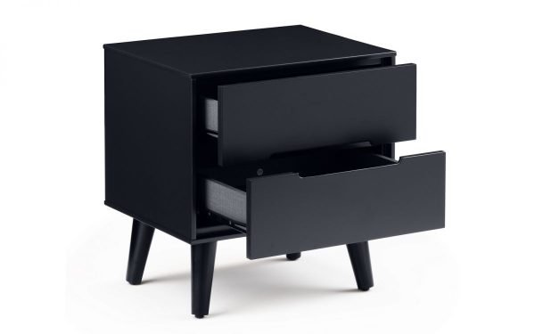 alicia anthracite drawer bedside open