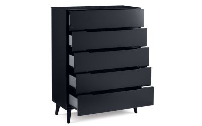 alicia anthracite drawer chest open
