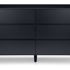 alicia anthracite drawer chest front