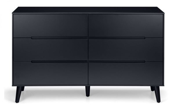 alicia anthracite drawer chest front
