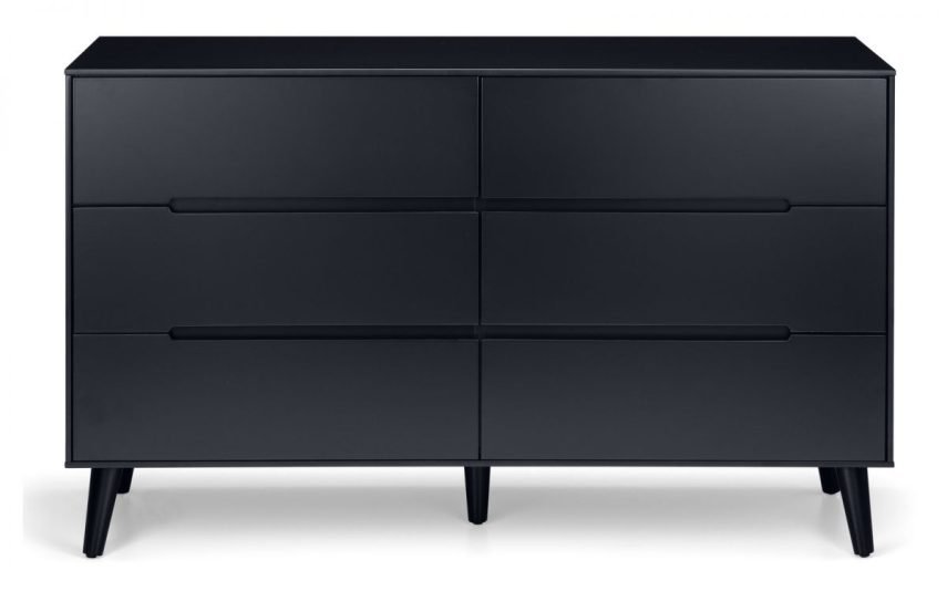 alicia anthracite drawer chest front