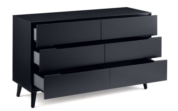 alicia anthracite drawer chest open
