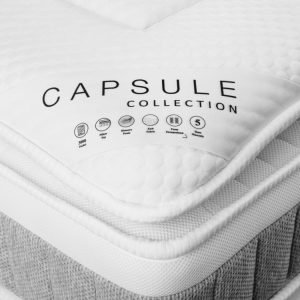 capsule pillow top mattress label detail