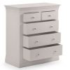 clermont light grey drawer chest open