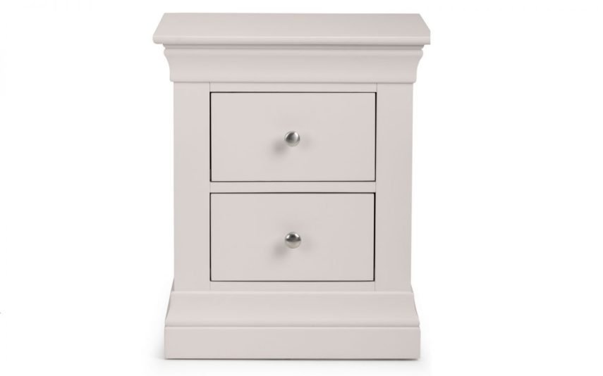 clermont light grey bedside front view