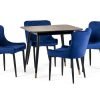 findlay square dining table luxe blue chairs