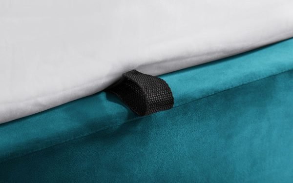 frida teal ottoman handle detail