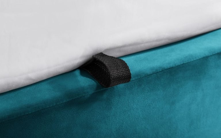 frida teal ottoman handle detail