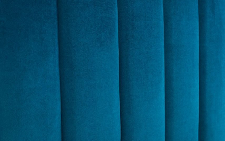langham bed teal fabric detail