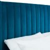 langham bed teal headboard deatil