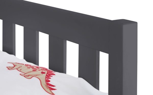 luna anthracite bed headboard detail