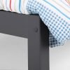 luna anthracite bed leg detail