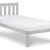 luna bed grey plain