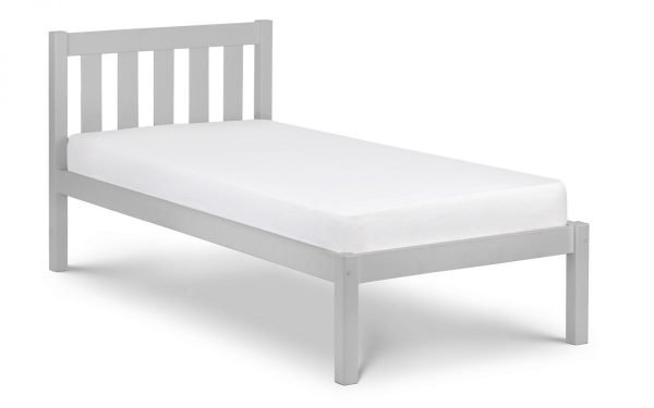 luna bed grey plain