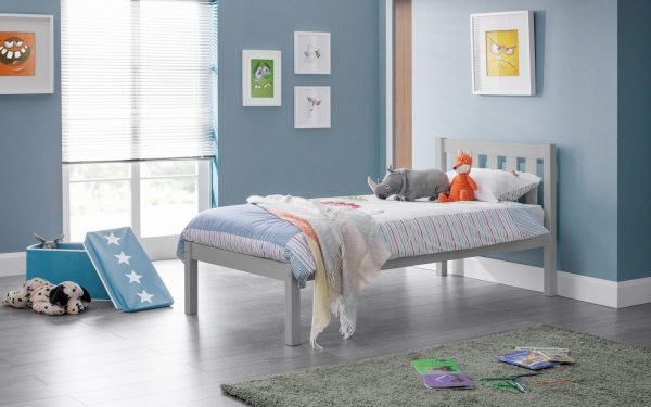 luna bed grey roomset