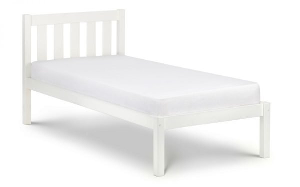 luna bed white plain