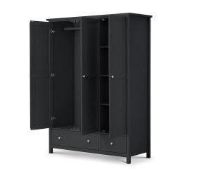 maine door wardrobe anthracite open