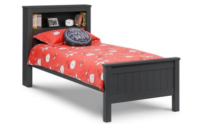 maine bookcase bed anthracite dressed