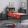 maine bookcase bed anthracite roomset