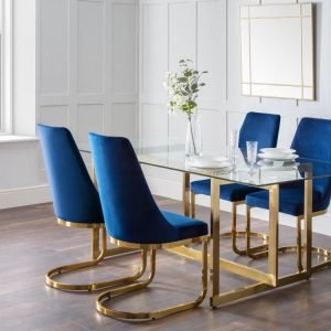 minori dining table vittoria blue chairs roomset