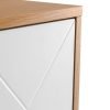 moritz oak door cabinet corner detail