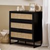 padstow drawer chest black roomset