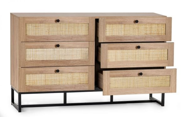 padstow oak drawer chest open drawers