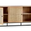 padstow oak sideboard open doors