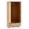 padstow oak wardrobe open doors