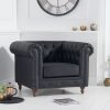 pt montrose black leather armchair wr