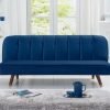 pt jodie sofa bed in blue velvet