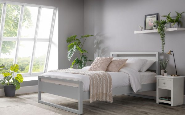 venice bed dove grey roomset