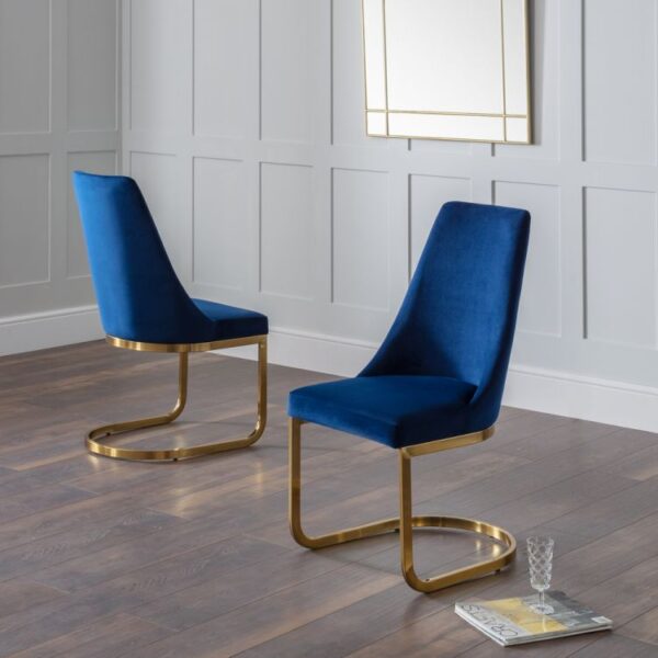 vittoria blue chairs roomset