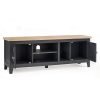 white bordeaux tv unit open drawers