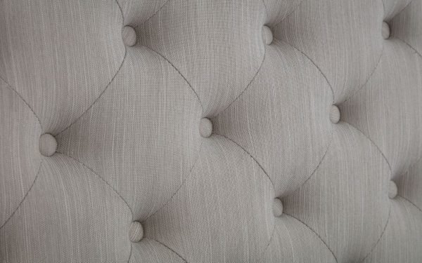 wilton bed headboard fabric detail