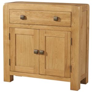 DAV compact sideboard storage cupboard drawers oak wood dining living waxed contemporary