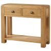 DAV console table drawers storage oak wood dining living hallway waxed contemporary