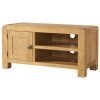 DAV standard tv unit entertainment storage oak wood dining living waxed contemporary