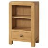 DAV small bookcase storage oak wood dining living waxed contemporary