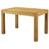 DAV fixed top dining table seat cm oak wood dining waxed contemporary