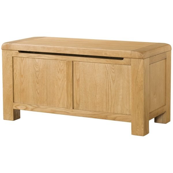 DAV blanket box storage oak wood bedroom waxed contemporary