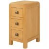 DAV compact drawer bedside oak wood bedroom waxed contemporary