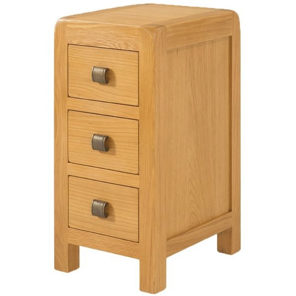DAV compact drawer bedside oak wood bedroom waxed contemporary