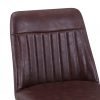 Vintage Brown Leather Bar Stool