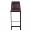 Vintage Brown Leather Bar Stool