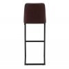 Vintage Brown Leather Bar Stool