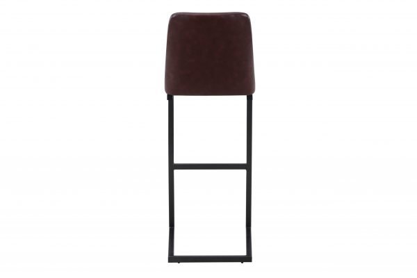 Vintage Brown Leather Bar Stool